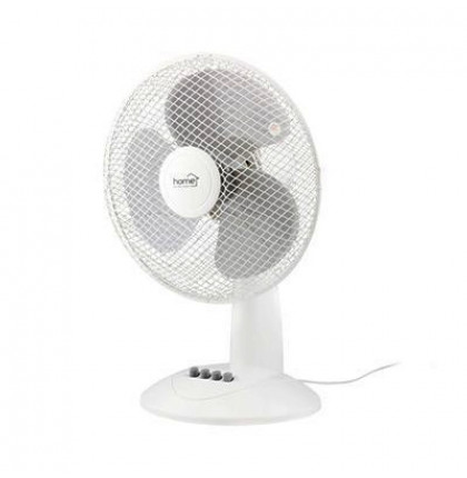 Stolní ventilátor 30cm, bílý, 3 rychlosti, 40W